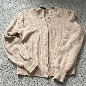 J. Crew Women's Light Tan Cardigan Sweater